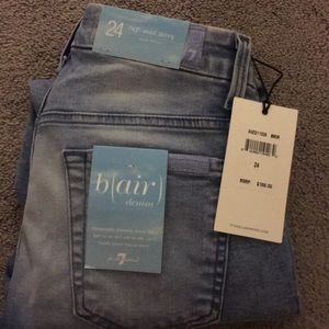 High Waist Super Skinny 7 For All Mankind Jeans